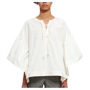 Puff sleeve tie front batwing top by Opening Ceremony